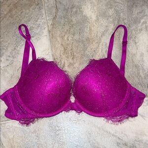 Victoria’s Secret Magenta Lace Push-Up Bra